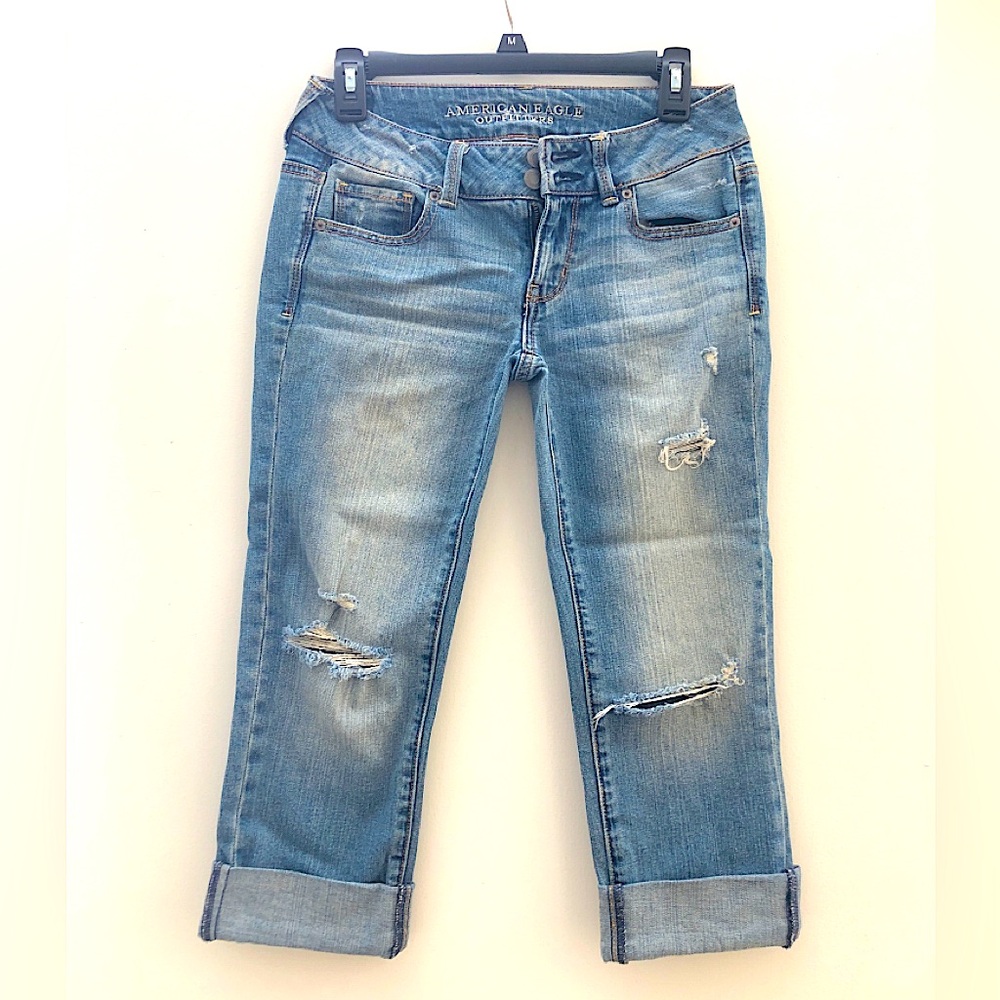 American Eagle Artist Crop Stretch Jean Capris